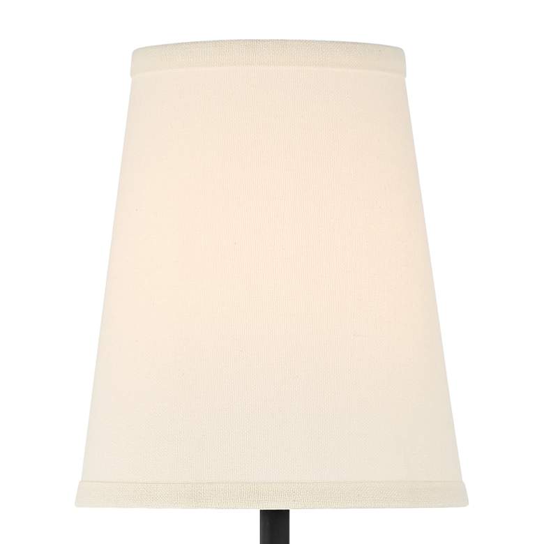 Image 3 Possini Euro Elena 21" High Matte Black Wall Sconce Set of 2 more views