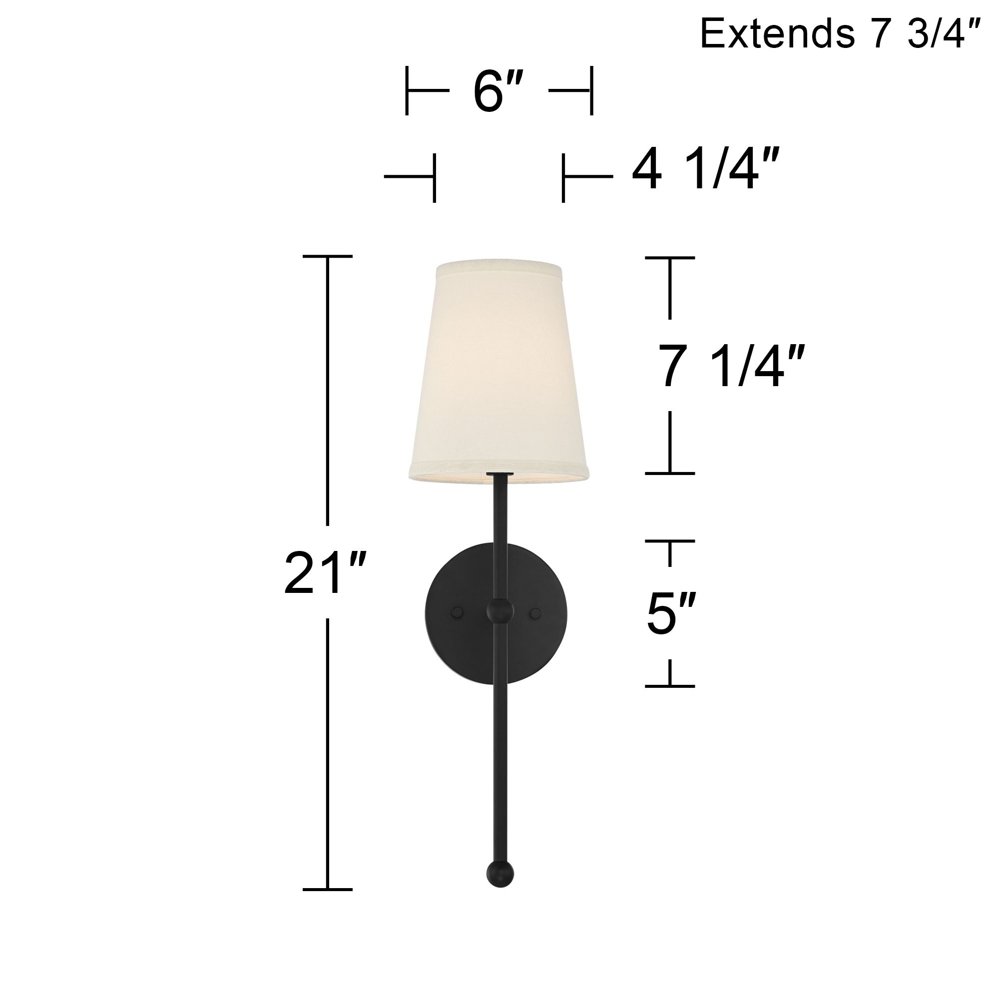 Possini Euro Elena 21" High Matte Black Wall Sconce Set of 2