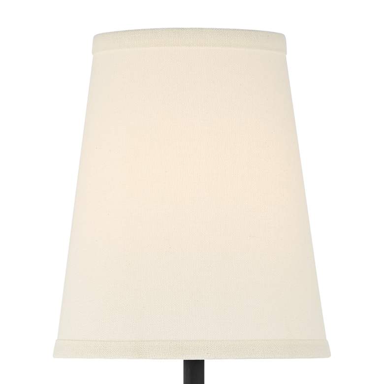 Image 3 Possini Euro Elena 21" High Matte Black Wall Sconce more views