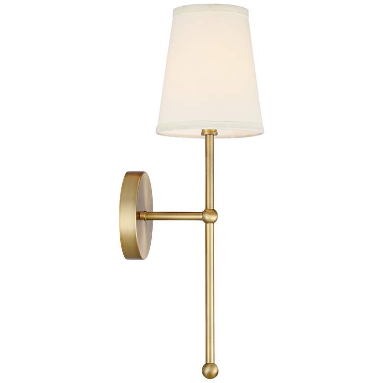 Image 6 Possini Euro Elena 21" High Warm Brass Wall Sconce Set of 2 more views