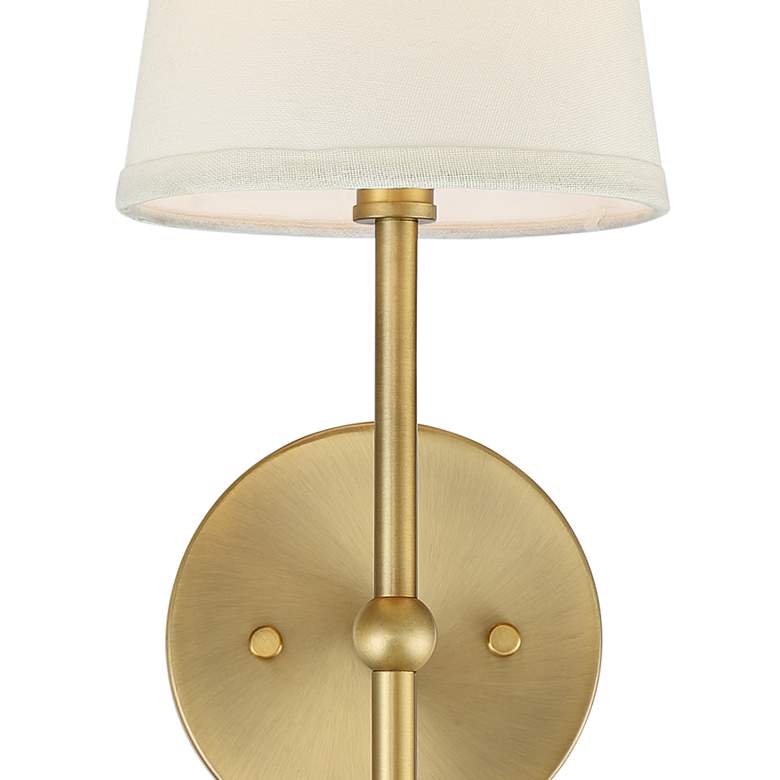 Image 4 Possini Euro Elena 21" High Warm Brass Wall Sconce more views