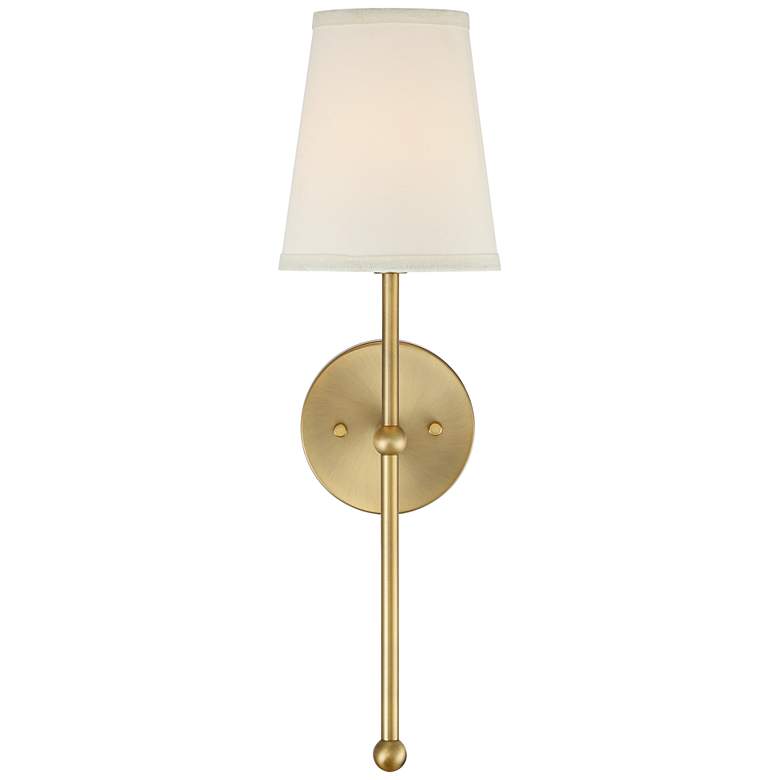 Image 6 Possini Euro Elena 21 inch High Warm Brass Wall Sconce more views