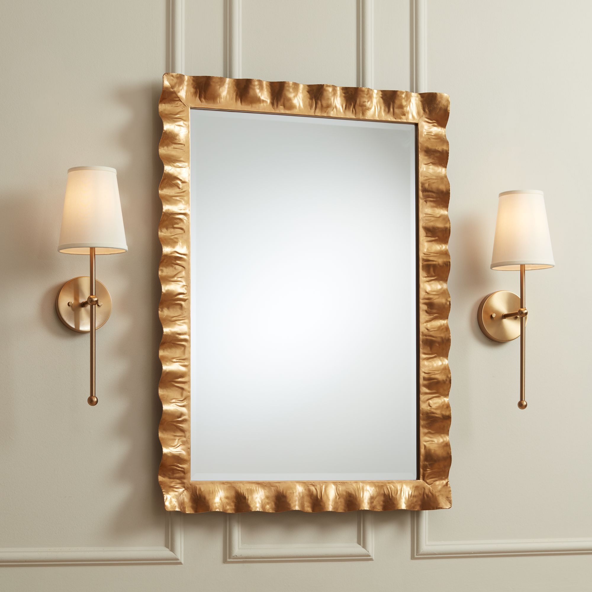 Watch A Video About the Possini Euro Elena Warm Brass Wall Sconce