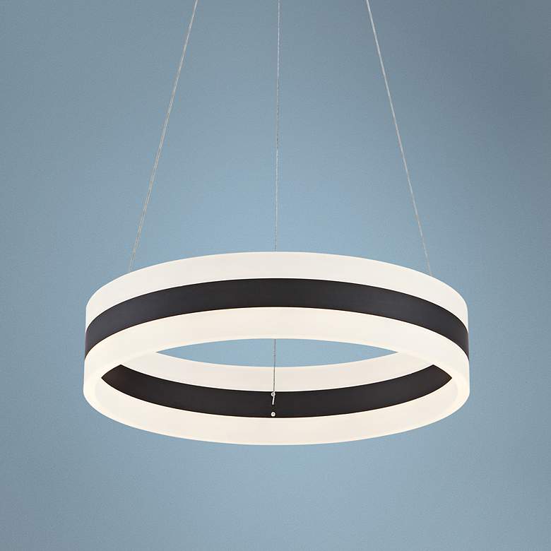 Image 1 Possini Euro Elfi 15 3/4 inch Wide Chrome LED Circle Pendant