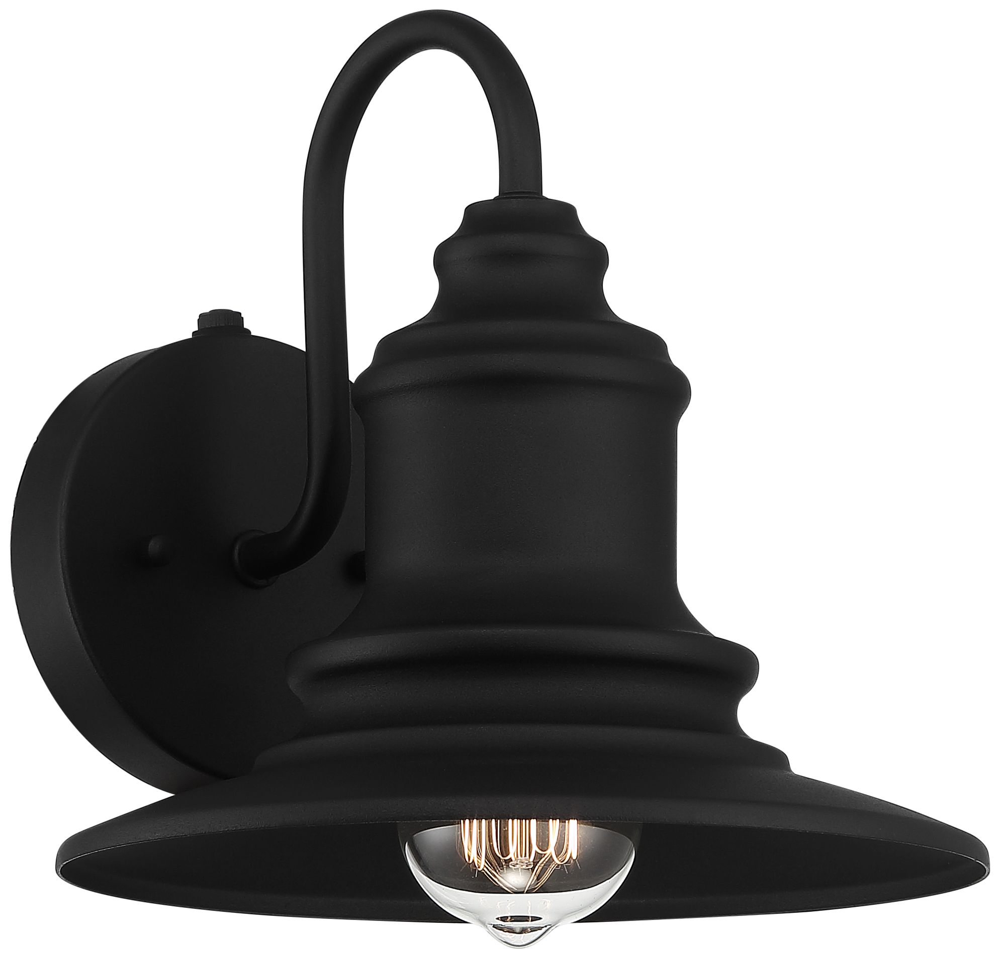Possini Euro Elgin 9 1/2"H Black Dusk-to-Dawn Outdoor Wall Light