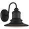 Possini Euro Elgin 9 1/2"H Textured Black Outdoor Wall Light