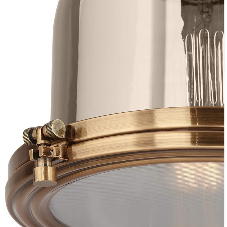Image 3 Possini Euro Elida 11" Wide Brass and Chrome Glass Mini Pendant Light more views
