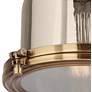 Possini Euro Elida 11" Wide Brass and Chrome Glass Mini Pendant Light
