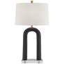 1_Possini Euro Elie 29" Speckled Black Faux Stone Modern Table Lamp