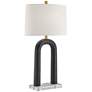 7_Possini Euro Elie 29" Speckled Black Faux Stone Modern Table Lamp more views