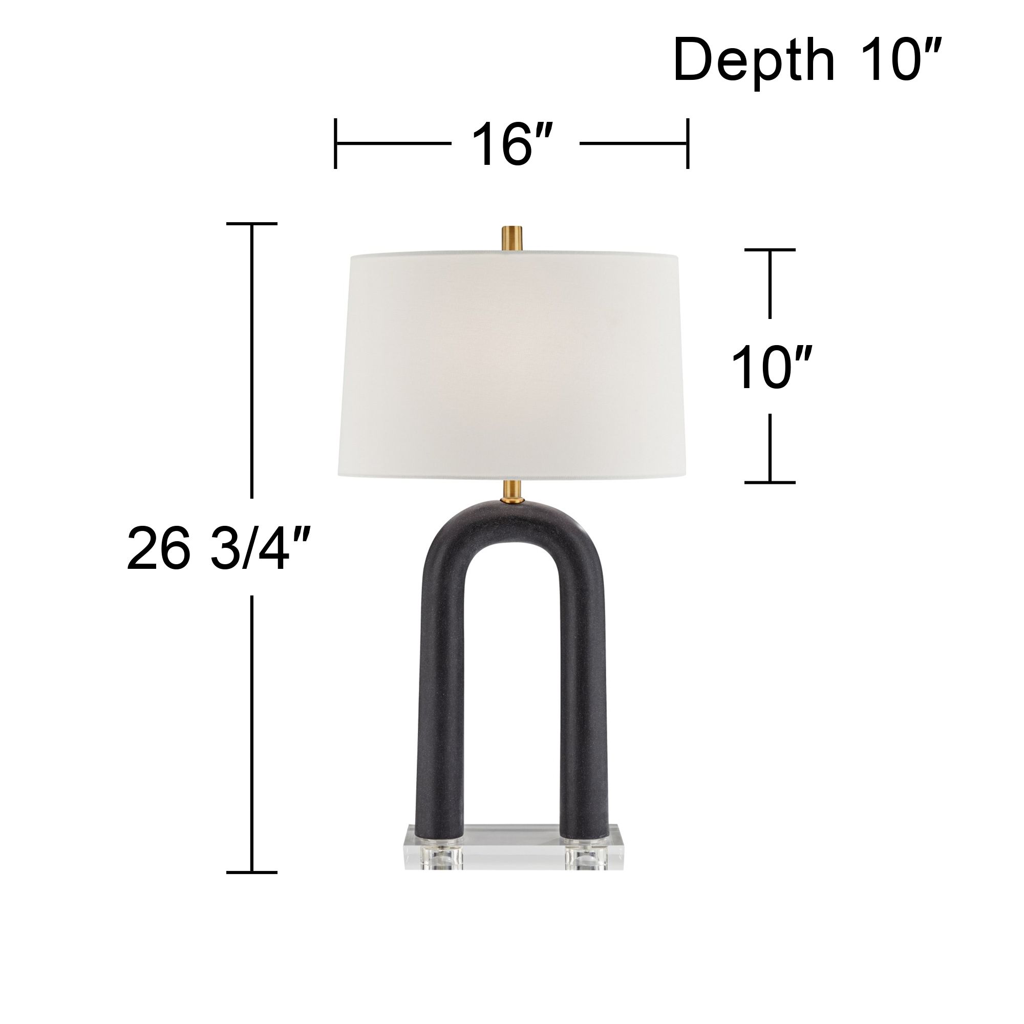 Possini Euro Elie 29" Speckled Black Faux Stone Modern Table Lamp