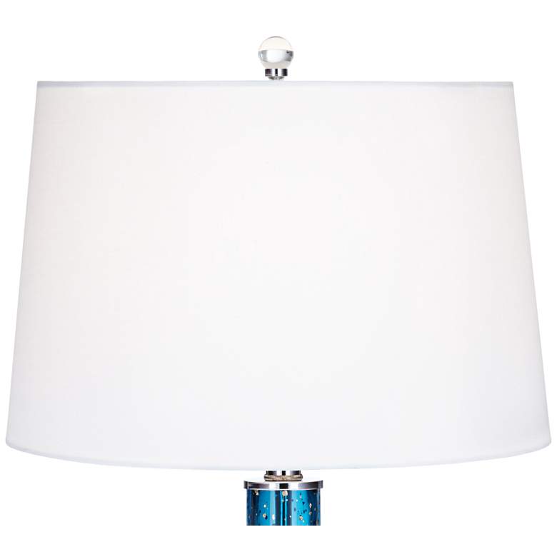Possini Euro Elin Blue Fluted Art Glass Table Lamp 6p899 Lamps Plus