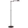 Possini Euro Eliptik Bronze Swing Arm LED Floor Lamp