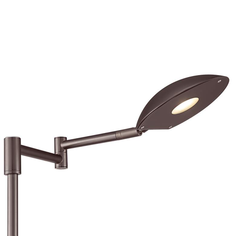 Image 3 Possini Euro Eliptik Bronze Swing Arm LED Floor Lamp more views