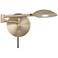 Possini Euro Eliptik French Brass LED Swing Arm Wall Lamp