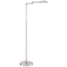 Possini Euro Eliptik Satin Nickel Swing Arm LED Floor Lamp