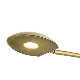 Image4 of Possini Euro Eliptik Warm Gold LED Adjustable Swing Arm Desk Lamp more views