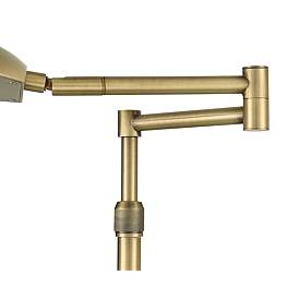 Image5 of Possini Euro Eliptik Warm Gold LED Adjustable Swing Arm Desk Lamp more views