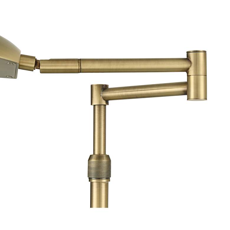 Image 5 Possini Euro Eliptik Warm Gold LED Adjustable Swing Arm Desk Lamp more views