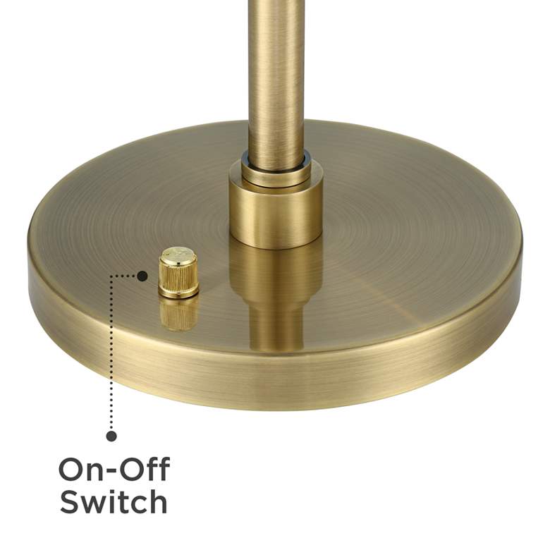 Image 6 Possini Euro Eliptik Warm Gold LED Adjustable Swing Arm Desk Lamp more views