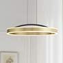 3_Possini Euro Eliza 19 3/4" Matte Black  Brass LED Ring Pendant Light