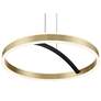 6_Possini Euro Eliza 19 3/4" Matte Black  Brass LED Ring Pendant Light more views