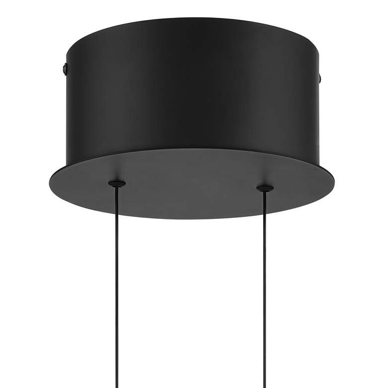 Image 6 Possini Euro Eliza 19 3/4" Matte Black  Brass LED Ring Pendant Light more views