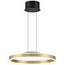 Watch A Video About the Eliza Matte Black Antique Brass LED Ring Pendant Light
