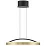 Watch A Video About the Eliza Matte Black Antique Brass LED Ring Pendant Light