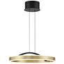 Watch A Video About the Eliza Matte Black Antique Brass LED Ring Pendant Light