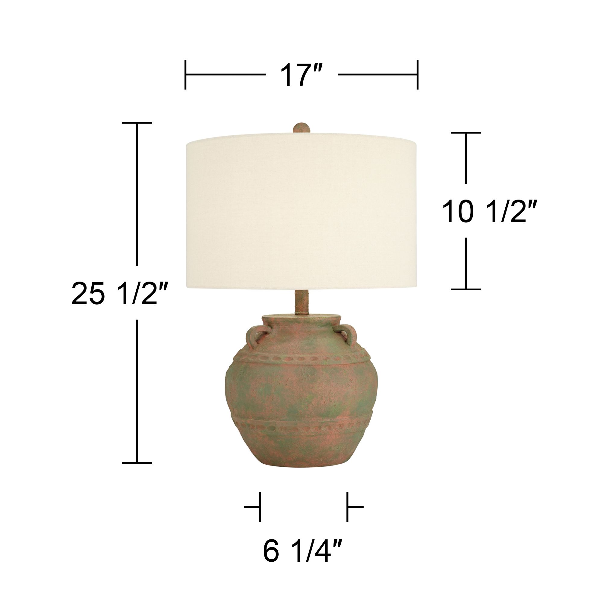 Possini Euro Eliza 25 1/2" High Rustic Musk Green Jar Table Lamp