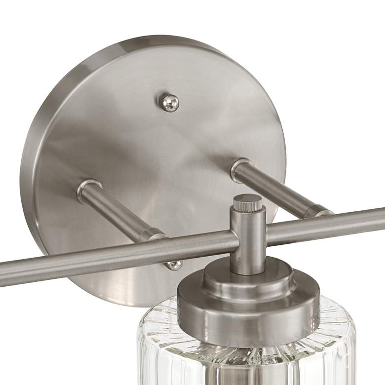 Image 4 Possini Euro Elizabeth 21 3/4" Wide Brushed Nickel 3-Light Bath Light more views