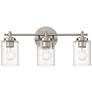 5_Possini Euro Elizabeth 21 3/4" Wide Brushed Nickel 3-Light Bath Light more views