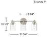 Possini Euro Elizabeth 21 3/4" Wide Brushed Nickel 3-Light Bath Light