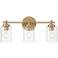 Possini Euro Elizabeth 22" Wide Warm Gold Plated 3-Light Bath Light