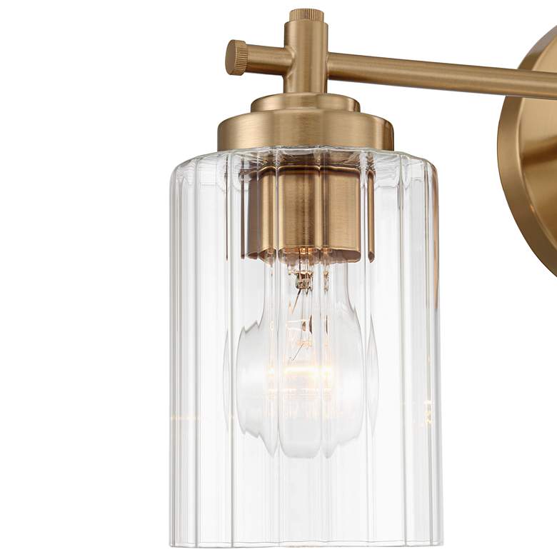 Image 3 Possini Euro Elizabeth 22" Wide Warm Gold Plated 3-Light Bath Light more views