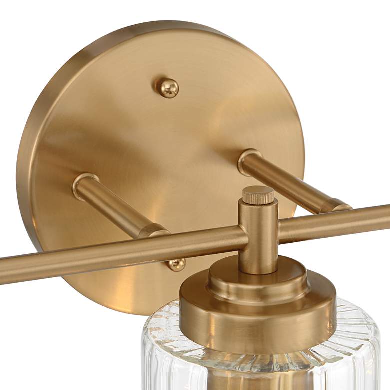 Image 4 Possini Euro Elizabeth 22" Wide Warm Gold Plated 3-Light Bath Light more views
