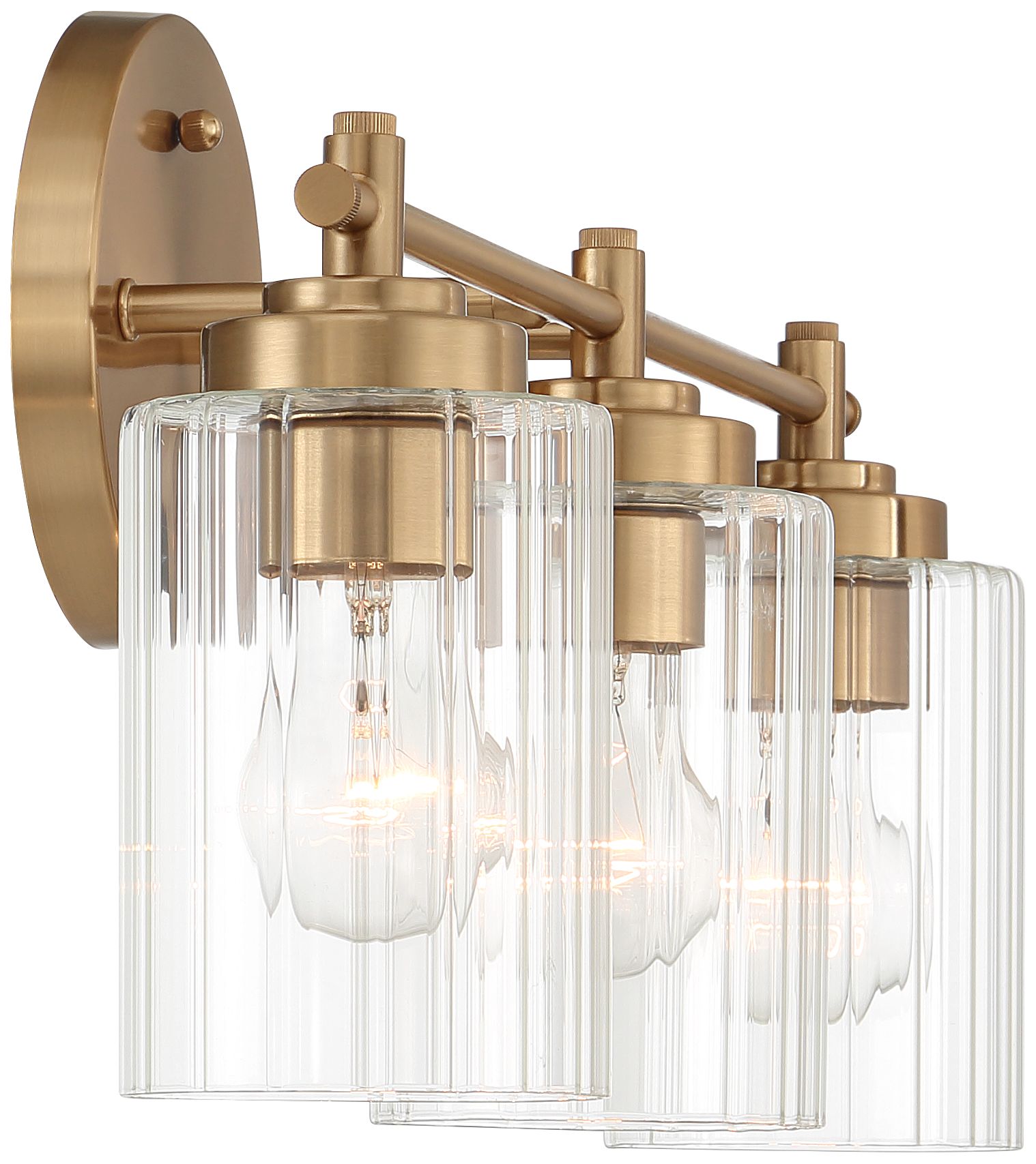 Possini Euro Elizabeth 22" Wide Warm Gold Plated 3-Light Bath Light