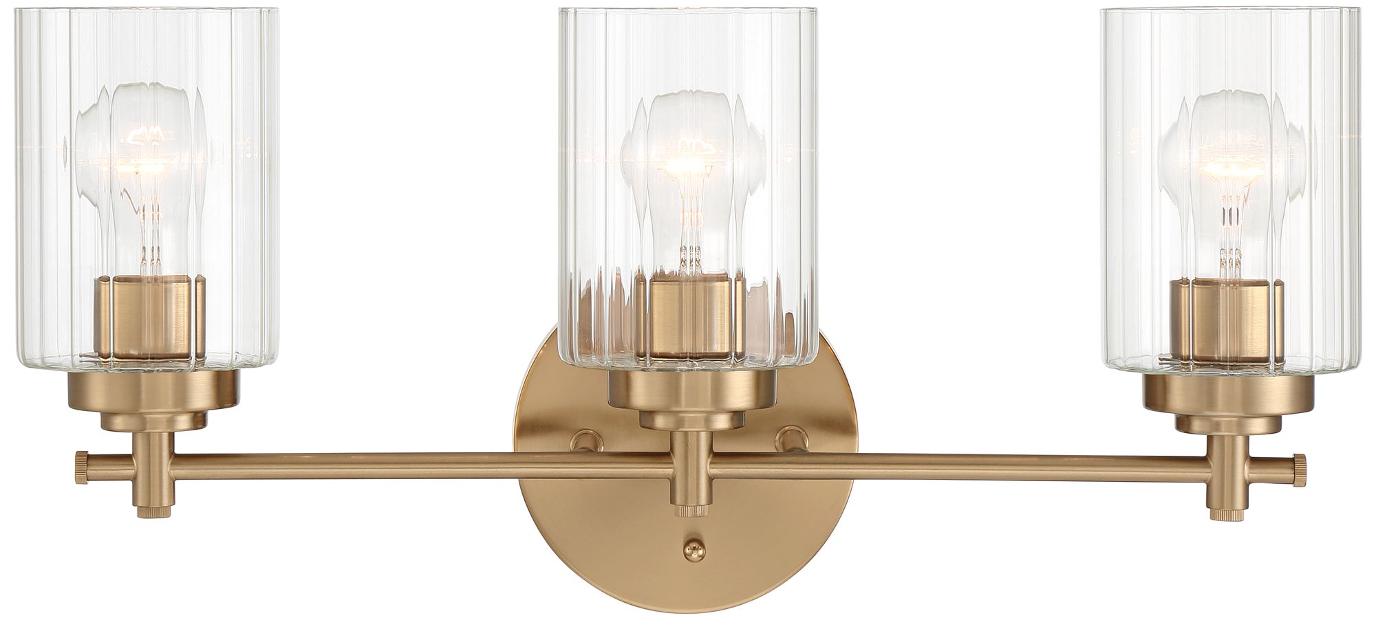 Possini Euro Elizabeth 22" Wide Warm Gold Plated 3-Light Bath Light