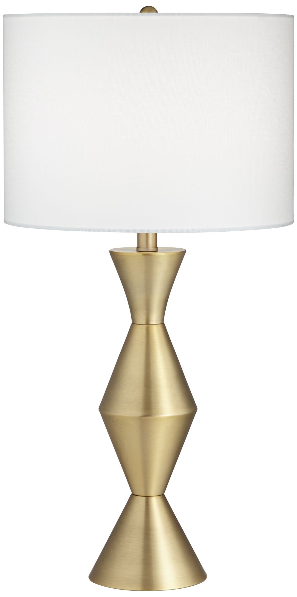 Image 2 Possini Euro Elka 28" Brass Finish Metal Modern Table Lamp