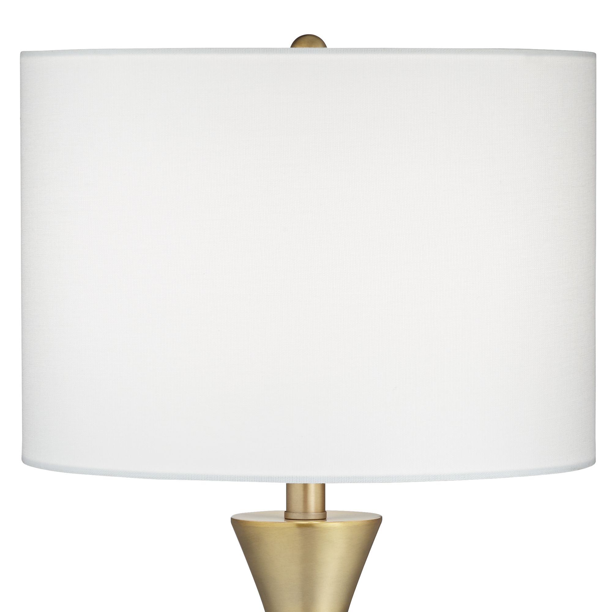 Image 4 Possini Euro Elka 28" Brass Finish Metal Modern Table Lamp more views