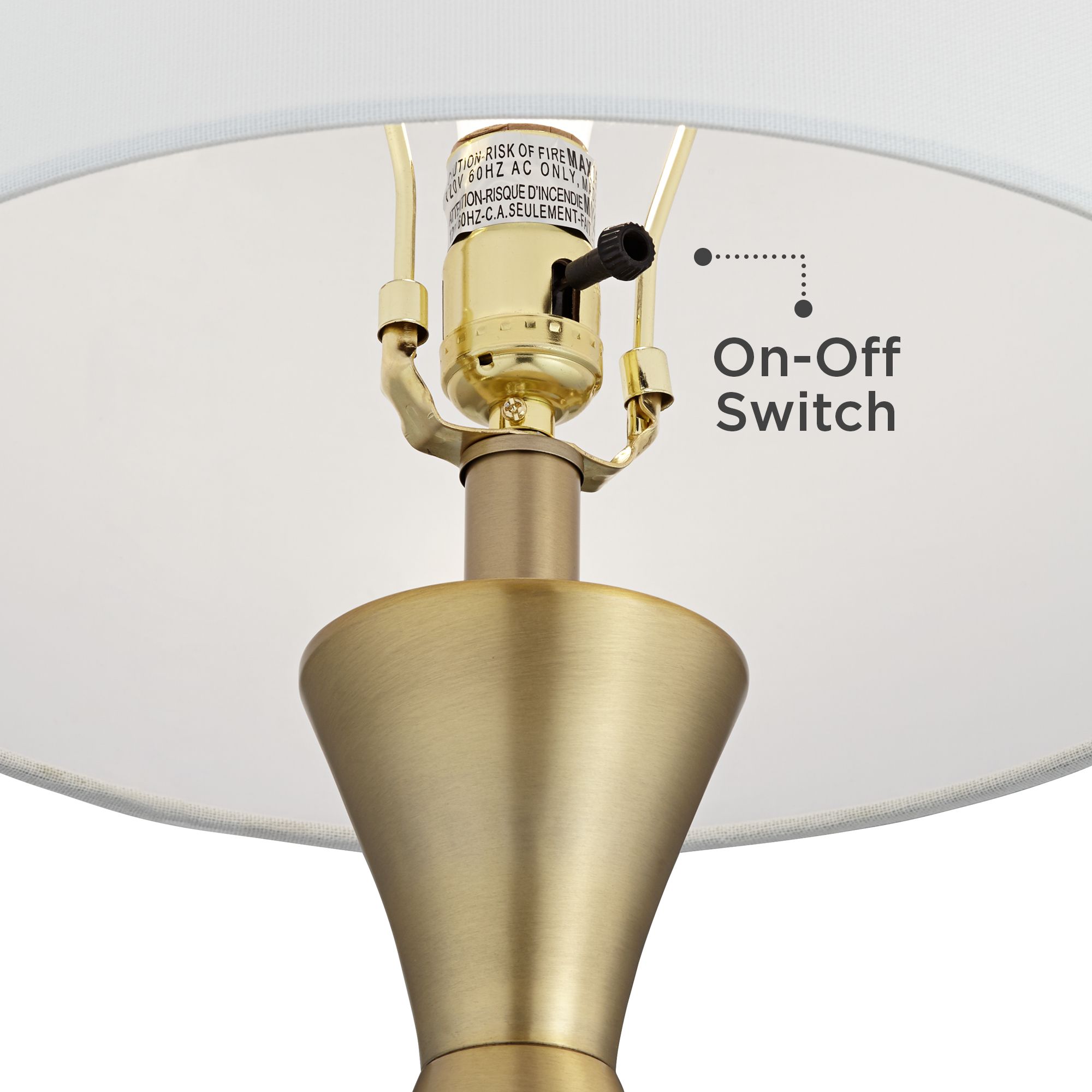 Image 5 Possini Euro Elka 28" Brass Finish Metal Modern Table Lamp more views