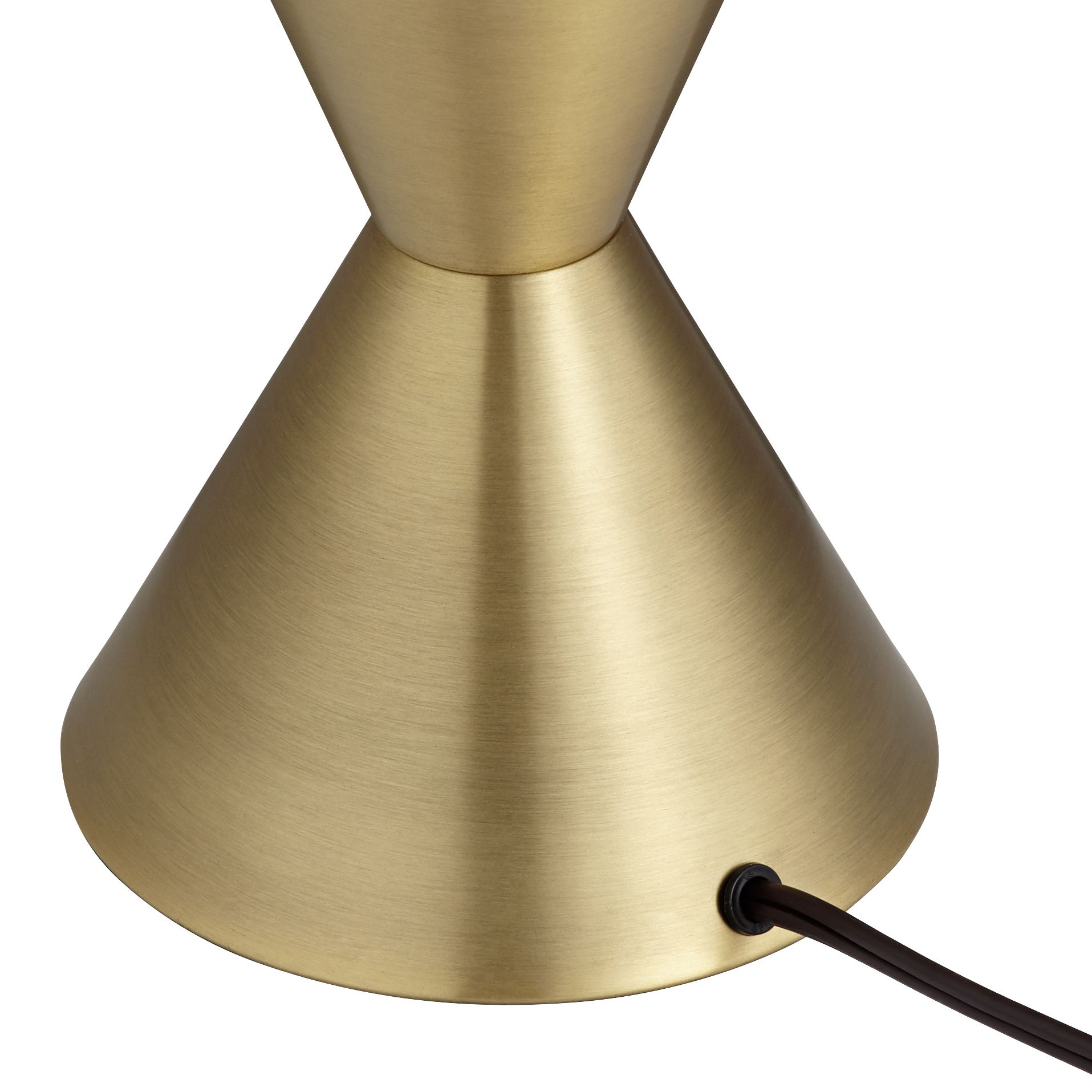 Image 7 Possini Euro Elka 28" Brass Finish Metal Modern Table Lamp more views