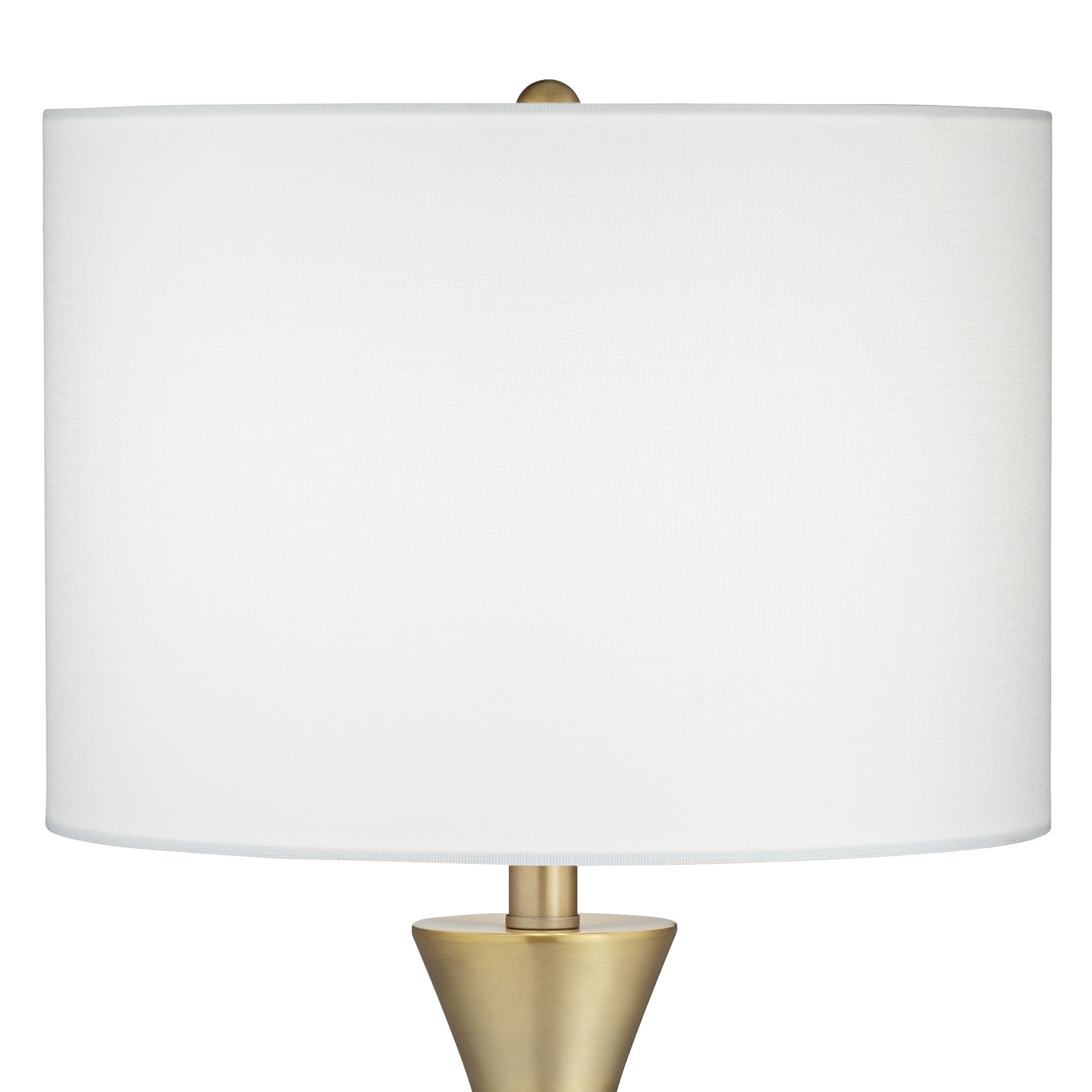 Image 4 Possini Euro Elka 28" High Brass Finish Modern Table Lamps Set of 2 more views