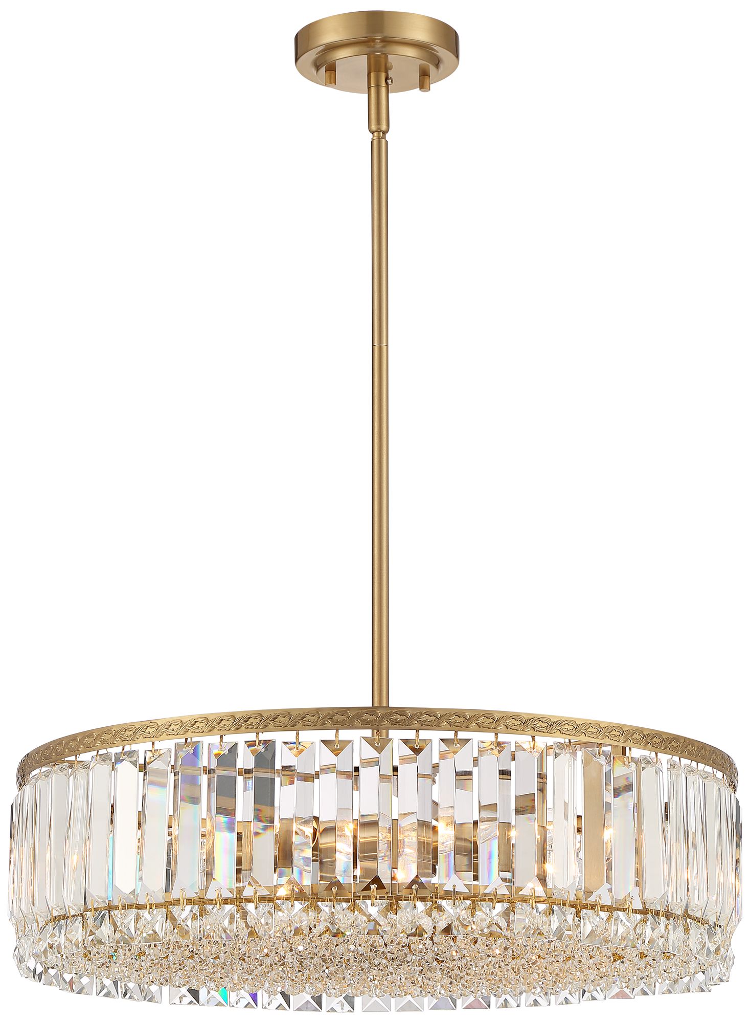 Image 5 Possini Euro Ella 20 1/4" Wide Soft Gold Crystal 5-Light Drum Pendant more views