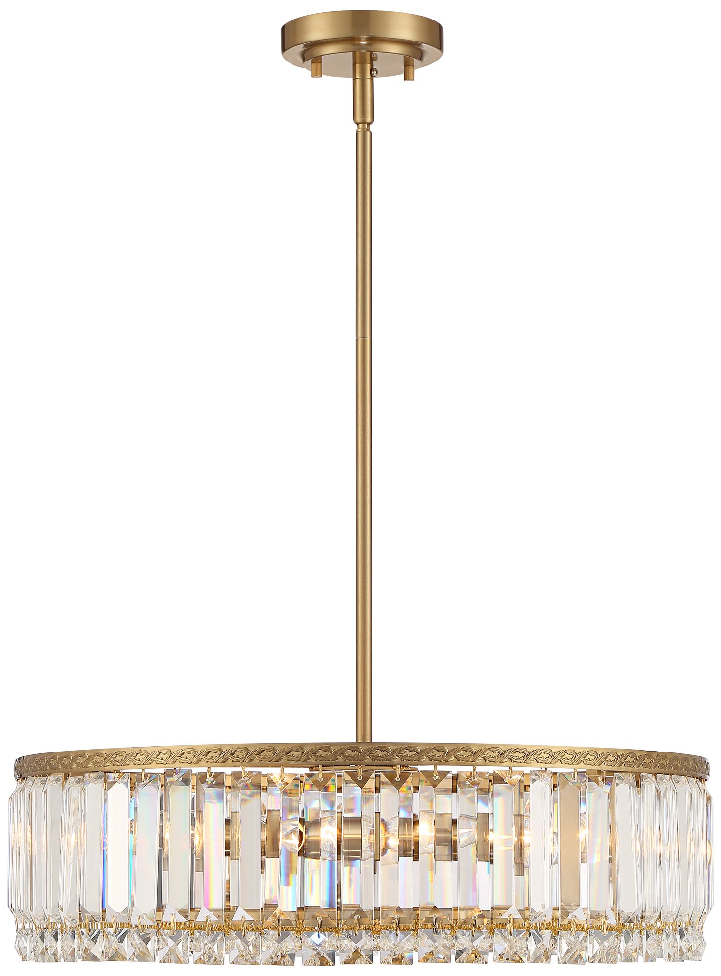 Image 6 Possini Euro Ella 20 1/4" Wide Soft Gold Crystal 5-Light Drum Pendant more views