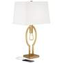 Thumbnail2 of Possini Euro Ella 29" Brass Table Lamp with USB Port and Night Light