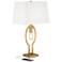 Possini Euro Ella 29" Brass Table Lamp with USB Port and Night Light