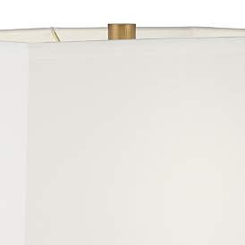 Image3 of Possini Euro Ella 29" Brass Table Lamp with USB Port and Night Light more views