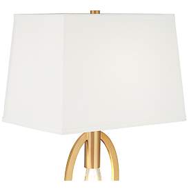 Image4 of Possini Euro Ella 29" Brass Table Lamp with USB Port and Night Light more views